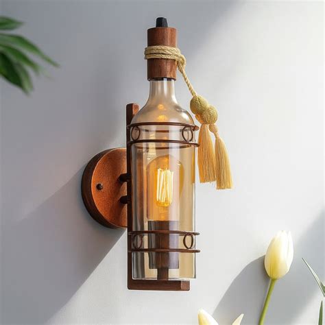Buy HOMESAKE Metal and Glass Wall Lamp from Homesake at just INR 1500.0