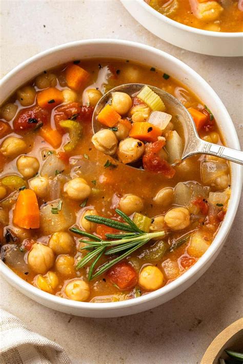 Garbanzo Bean Soup (dairy free, vegan) - Simply Whisked | Recipe | Bean ...