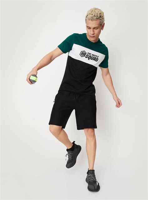 Buy Men Printed Slim Fit Athleisure T-shirt Online at just Rs. 599.0 ...