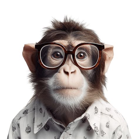 A Monkey Wearing Glasses PNG, Vector, PSD, and Clipart With Transparent ...