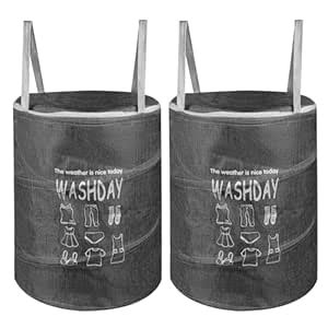 Kuber Industries Laundry Basket | Round Foldable Laundry Basket | Jute ...