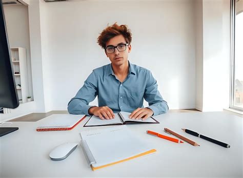 Laptop on a designed workspace with ruler | Premium AI-generated image