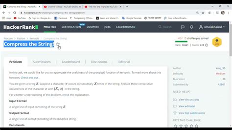 Image result for HackerRank Compress the String