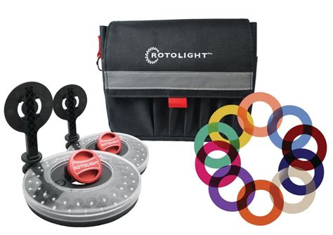 Rotolight Interview Lighting Kit with 2 HD LED Stealth Ringlights, 2 ...