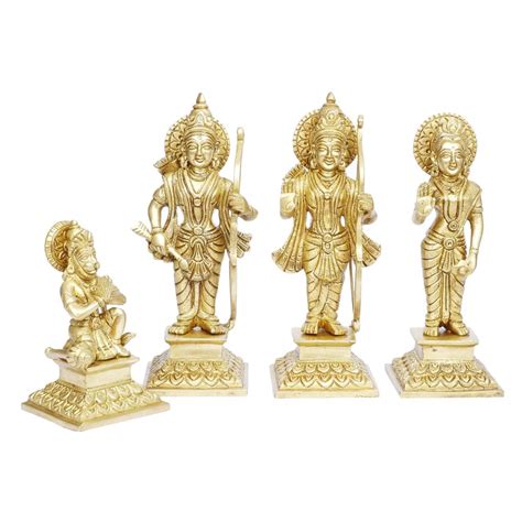ARTVARKO Brass Ram Darbar Statue Shree Ram Ji Sita Laxman Hanuman Home ...