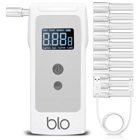 Blo Pro Alcohol Breathalyzer And Mouthpiece Portable Breath Tester ...