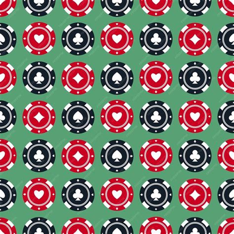 Casino gambling chips seamless pattern | Premium Vector