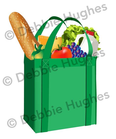 Grocery Bag Clipart, SVG, Ai, Png, Pdf, Eps, Jpg, Download, Digital ...