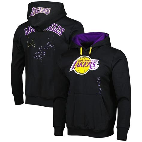 FISLL Men's Black Los Angeles Lakers Confetti Pullover Hoodie ...