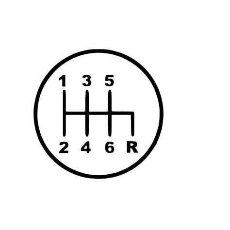 6 Speed Manual Stick Shift Pattern Vinyl Decal - Car, Truck, Laptop - Etsy