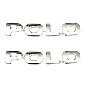 Set of 2 Abs Plastic Chrome/Finish/Plated Polo Sign/Logo/Badge/Decals ...