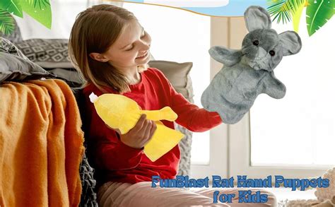 Buy FunBlast Hand Puppet – Plush Animal Puppet with Movable Open Mouth ...