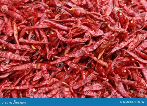 Hot Red Dried Chili Peppers Stock Image - Image of macro, dried: 13512375
