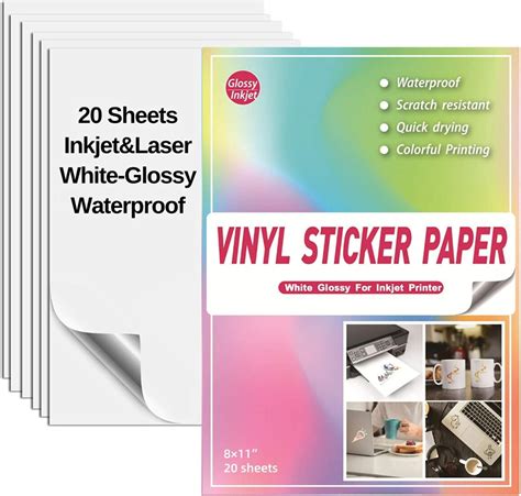 Glossy Printable Vinyl Sticker Paper