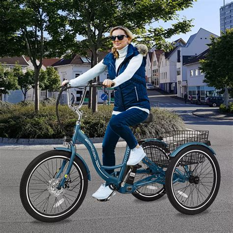 Mooncool Adult Electric Three-Wheeled Bicycle - 350W Motor, India | Ubuy