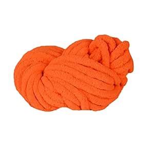 Orange Super Chunky Chenille Yarn Jumbo Yarn Soft Arm Knitting ...
