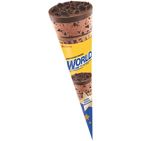 Buy Lotte Ice Cream Swiss Choco Brownie Cone Ice Cream Online at Best ...