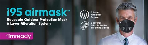 i95 airmask Family Pack with Breathing Valve Pack of 5 Assorted 6-Layer ...