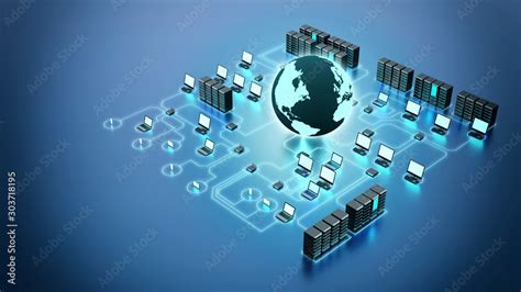 Internet Computer Network Concept Stock Illustration | Adobe Stock