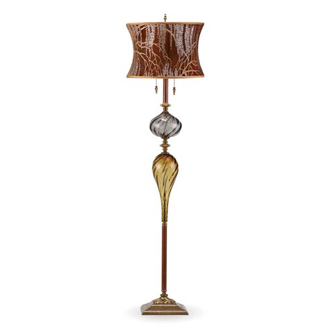 Kinzig Design Harvey Floor Lamp Kevin Obrien Shade Grey Gold Glass ...