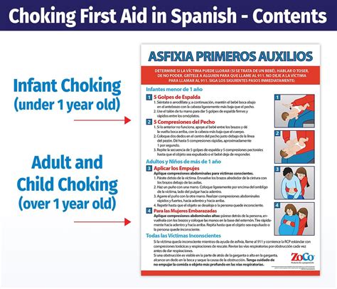ZOCO – Spanish Choking First Aid Poster – Australia | Ubuy