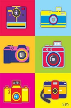 Cool Funky Abstract Retro Cameras wall posters, art prints, stickers ...