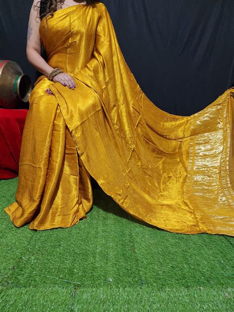 Pretty Plain Pure Modal Gajji Silk Saree With Zari Pallu Natural dyein ...