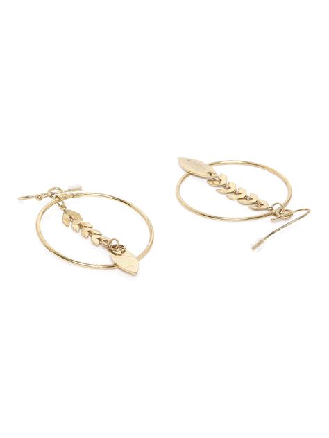 RICHEERA Gold-Plated Circular Drop Earrings – Richeera