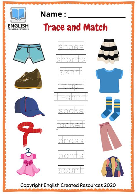 Clothes Worksheets – English Created Resources