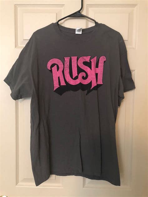 Rush Band Pink Logo T-Shirt Tee LG | Cool t shirts, Rush band shirt, Shirts