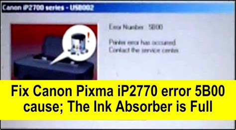 Canon Printer Error Code 5B00 的图像结果