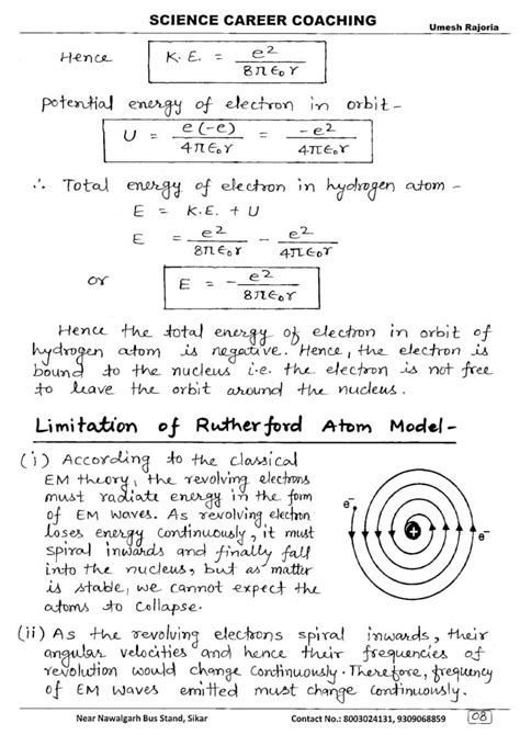 Image result for Class 12 Physics Atom Short Notes