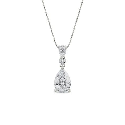 Pear Lab Grown Diamond Drop Pendant- 100% Certified Diamond – Emori