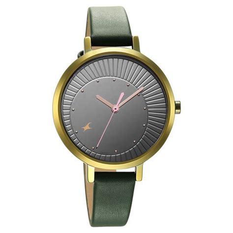 Buy Online Fastrack Style Up Black Dial Leather Strap Watch for Girls ...