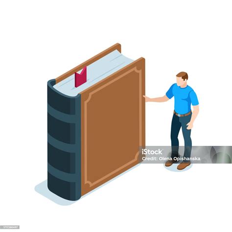 Man And Book Stock Illustration - Download Image Now - Adult, Author ...