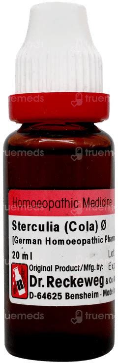 Dr Reckeweg Sterculia Q Mother Tincture 20 Ml - Uses, Side Effects ...