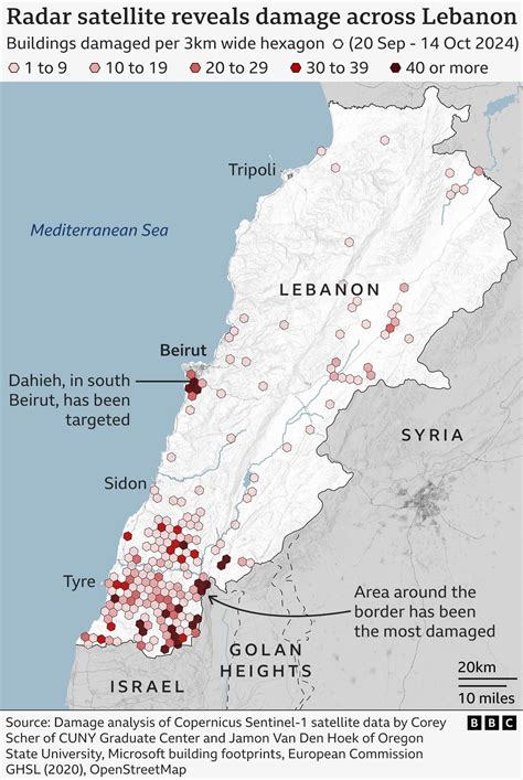 Lebanon: Satellite imagery reveals intensity of Israeli bombing - BBC News