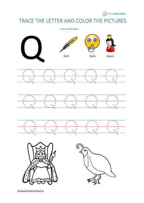 Alphabet Tracing Letter Qq - Free Preschool
