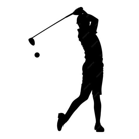 Premium Vector | Golf swing silhouette vector illustration