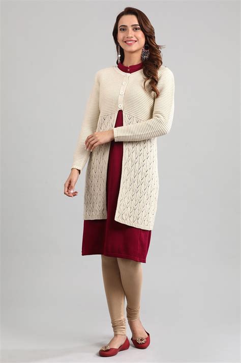 Buy Off-White V-Neck Solid Sweater @ 2499 | Shop for Aurelia ...