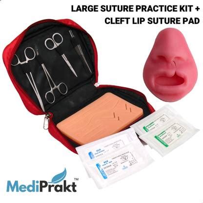 MediPrakt | SUTURE PRACTICE KIT with CLEFT LIP Suture Pad (LARGE) | For ...