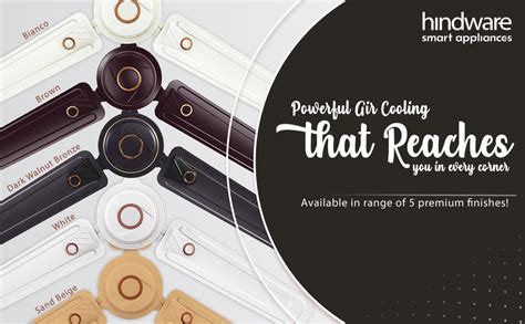 Buy Hindware Smart Appliances Caeli White Star Rated Ceiling Fan 1200Mm ...