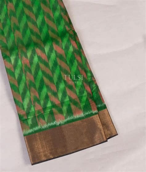 Buy Green Pochampalli Silk Cotton Saree T555506