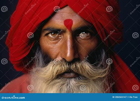 Man Red Turban
