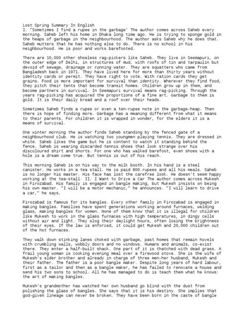 Image result for The Lost Spring Summary