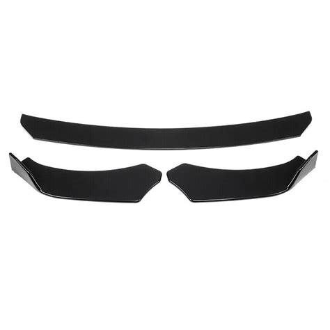 AUTO MT Universal JDM ABS 3pcs Front Bumper Splitter Car Front Lip Chin ...
