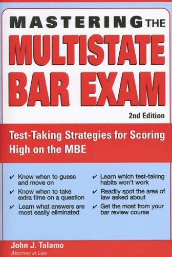 Buy Mastering the Multistate Bar Exam: Test-Taking Strategies for ...
