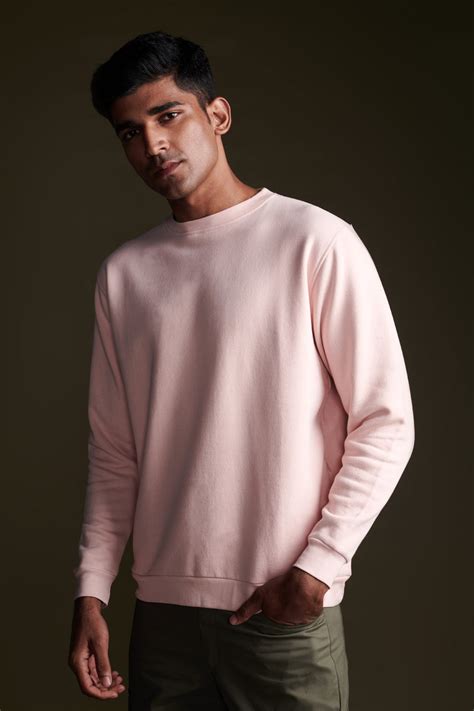 Buy Baby Pink Sweatshirt for Men | Beyours