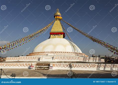 Boudhanath Stupa in Kathmandu, Nepal. the Buddhist Stupa of Boudhanath ...