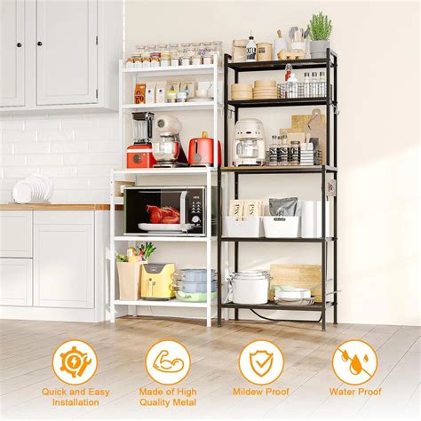 Kitchen Racks: 5-Tier microwave stand with storage, freestanding coffe ...